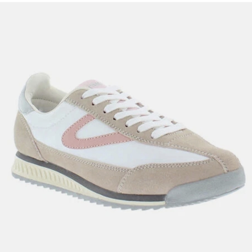 Tretorn Rawlins 2 Sneakers White Pink Blush Taupe Size 7